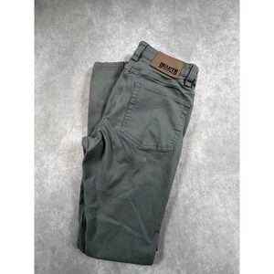 Duluth Trading Flex Fire Hose Mens 30x34 Work Pants Gray Cotton Canvas Slim Fit